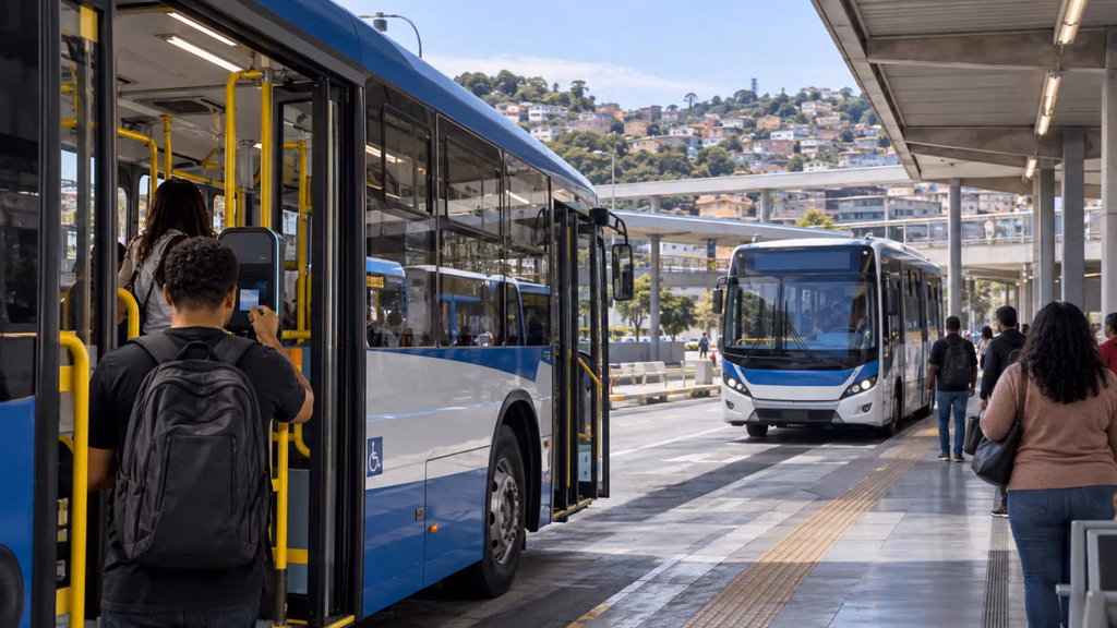 Concessão de ônibus em Francisco Morato com veículos urbanos, bilhetagem eletrônica e terminal municipal.
