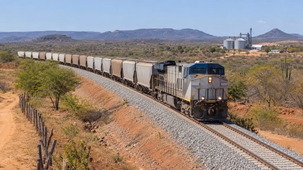 Ferrovia Transnordestina em construção no Sertão nordestino