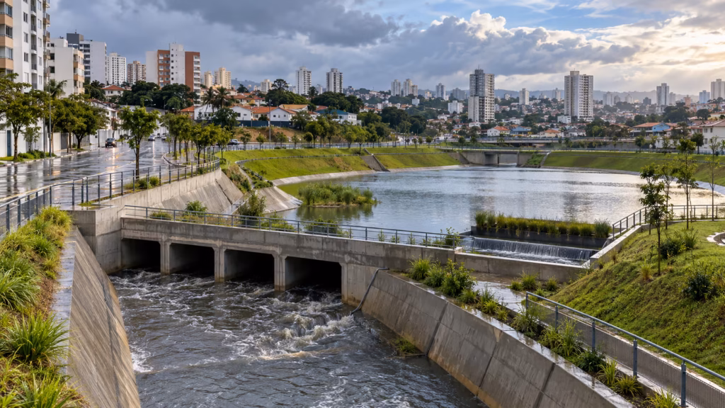 Sistema de drenagem urbana representa a ausência de concessões e PPPs para o manejo de águas pluviais no Brasil