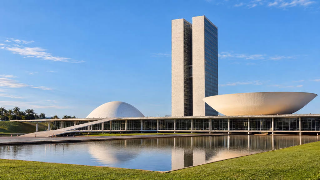 Congresso Nacional em Brasília representa a tramitação do projeto de Concessões e PPPs no Senado