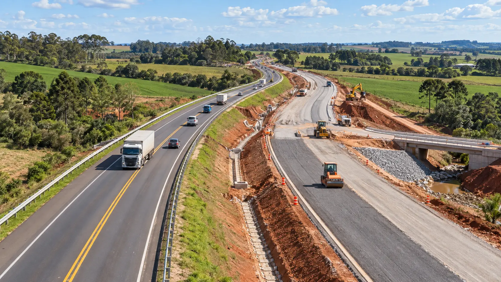 Trecho da Concessão da RSC-287, entre Tabaí e Santa Maria, que terá obras beneficiadas pelo REIDI