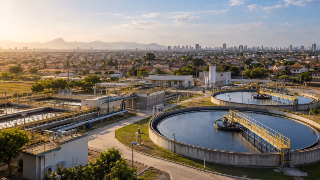 Estação de tratamento de esgoto e infraestrutura associada à PPP da CAGECE no Ceará